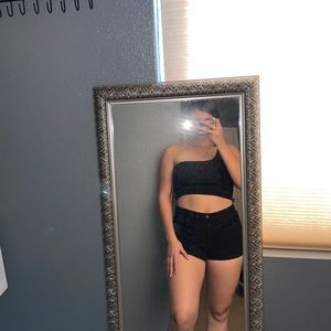 black h&m shorts